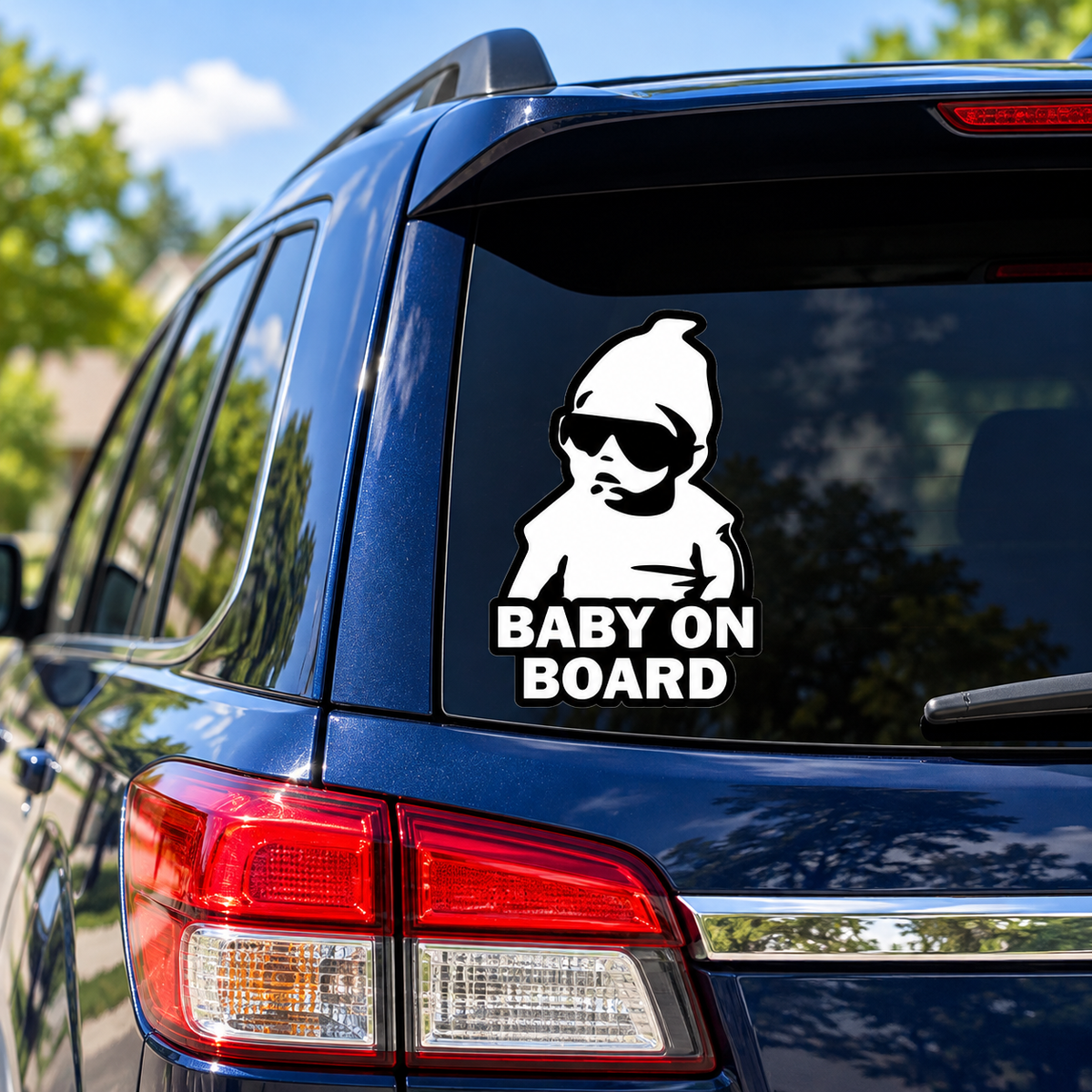 Baby In Car Vinyl Decal — EZSTICKERS reference-accurate product image