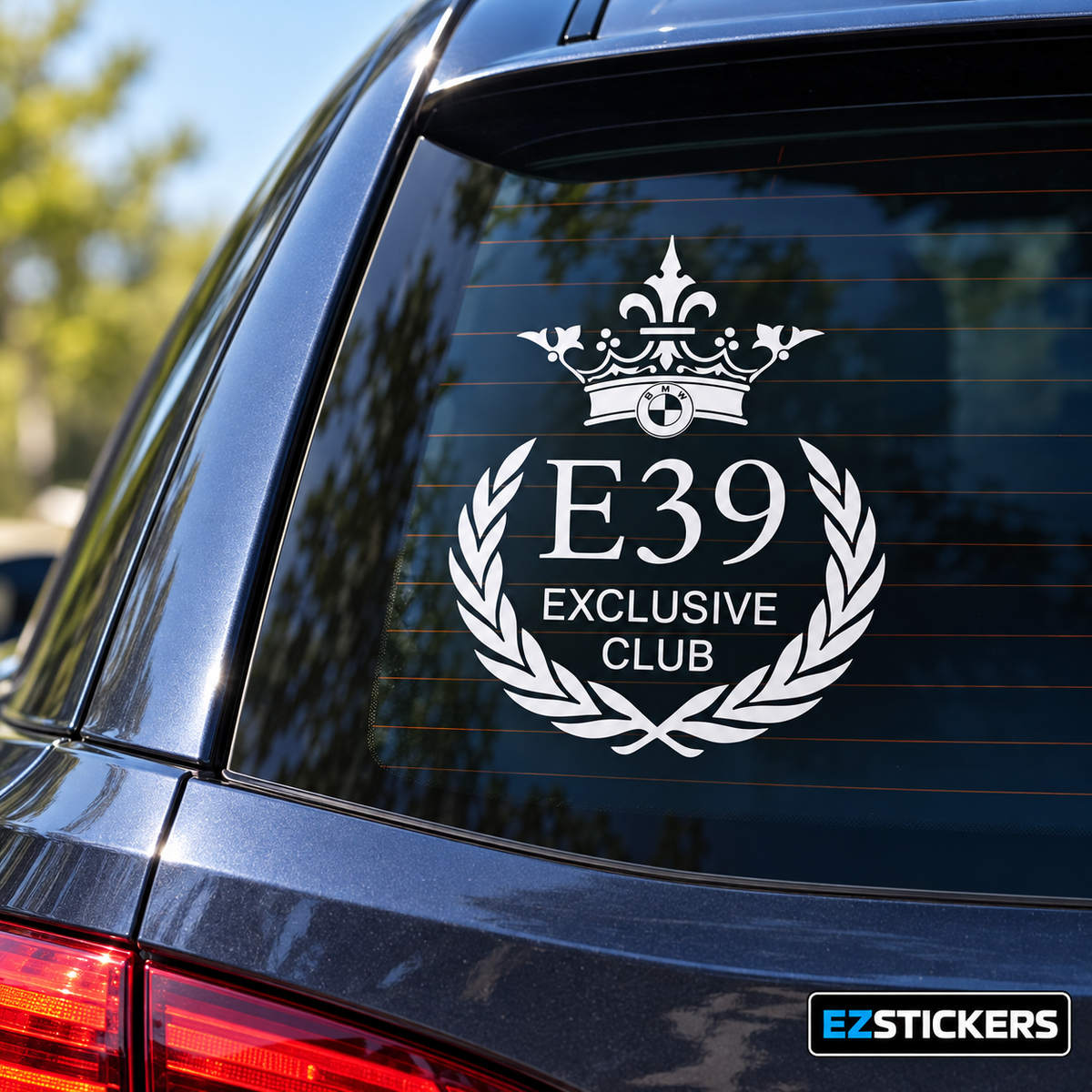 BMW E39 Exclusive Club Vinyl Decal – BMW Stickers and Decals — EZSTICKERS reference-accurate product image