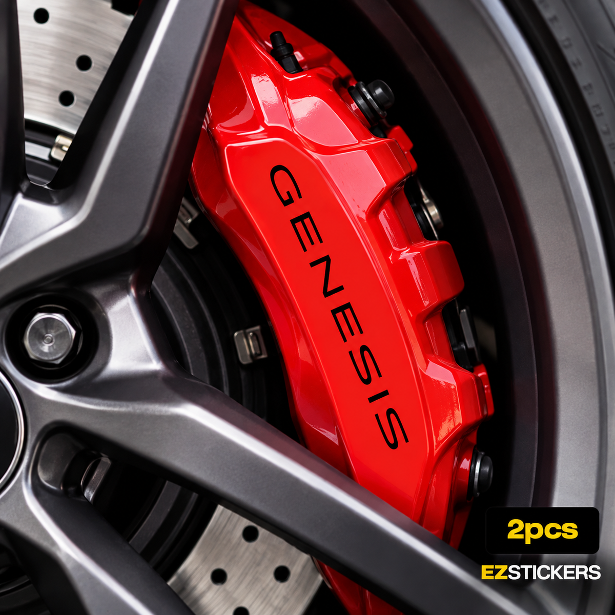 Genesis Brake Caliper Stickers | Vinyl Decal Set — EZSTICKERS reference-accurate product image