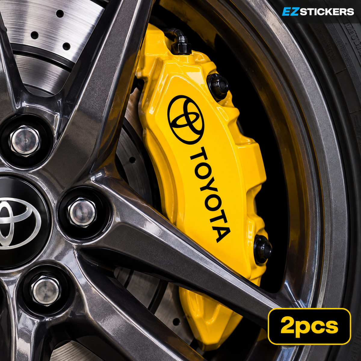 Brake Caliper Decals Performance Vinyl Stickers Fits Toyota Models — EZSTICKERS reference-accurate product image