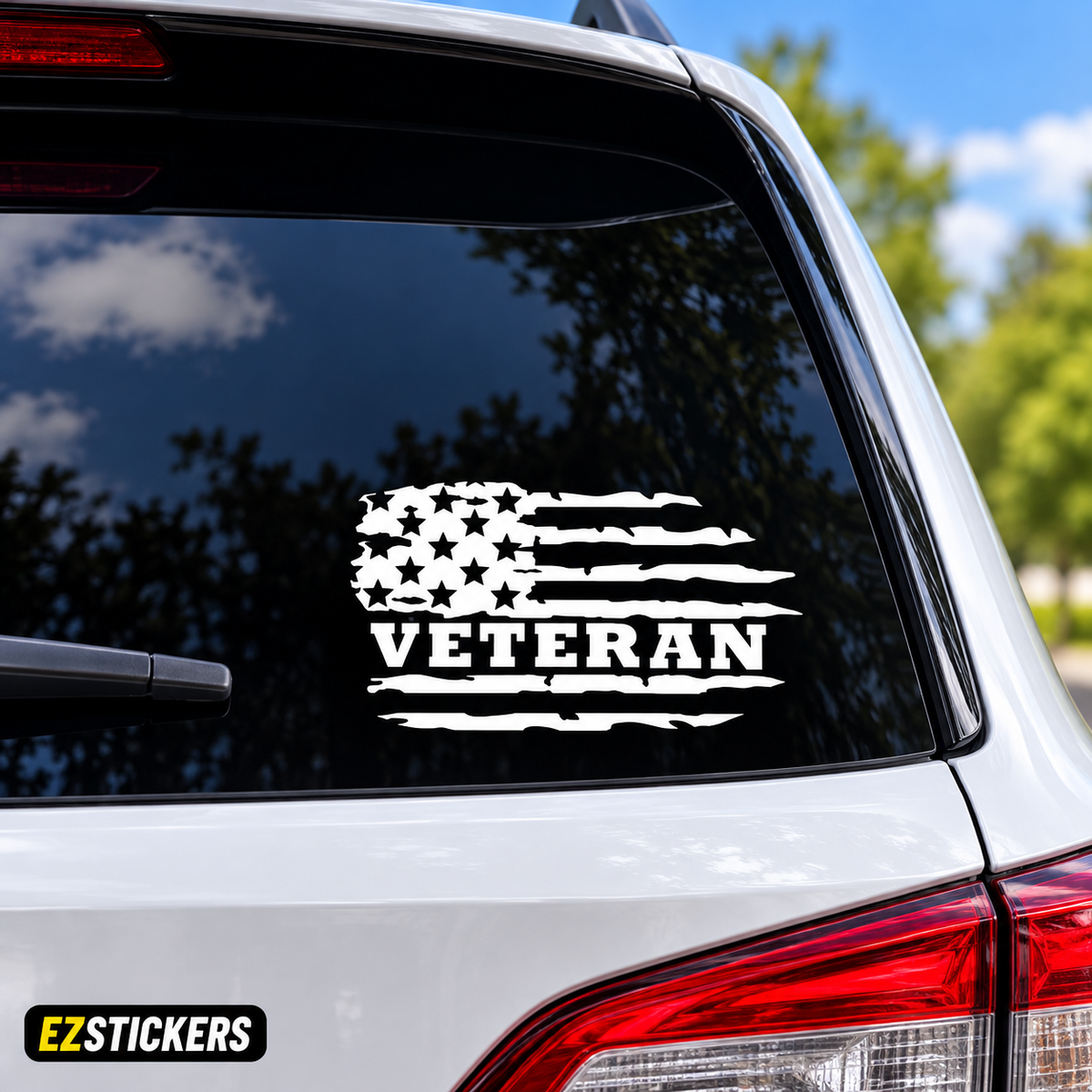 Veteran Car Decal — EZSTICKERS reference-accurate product image