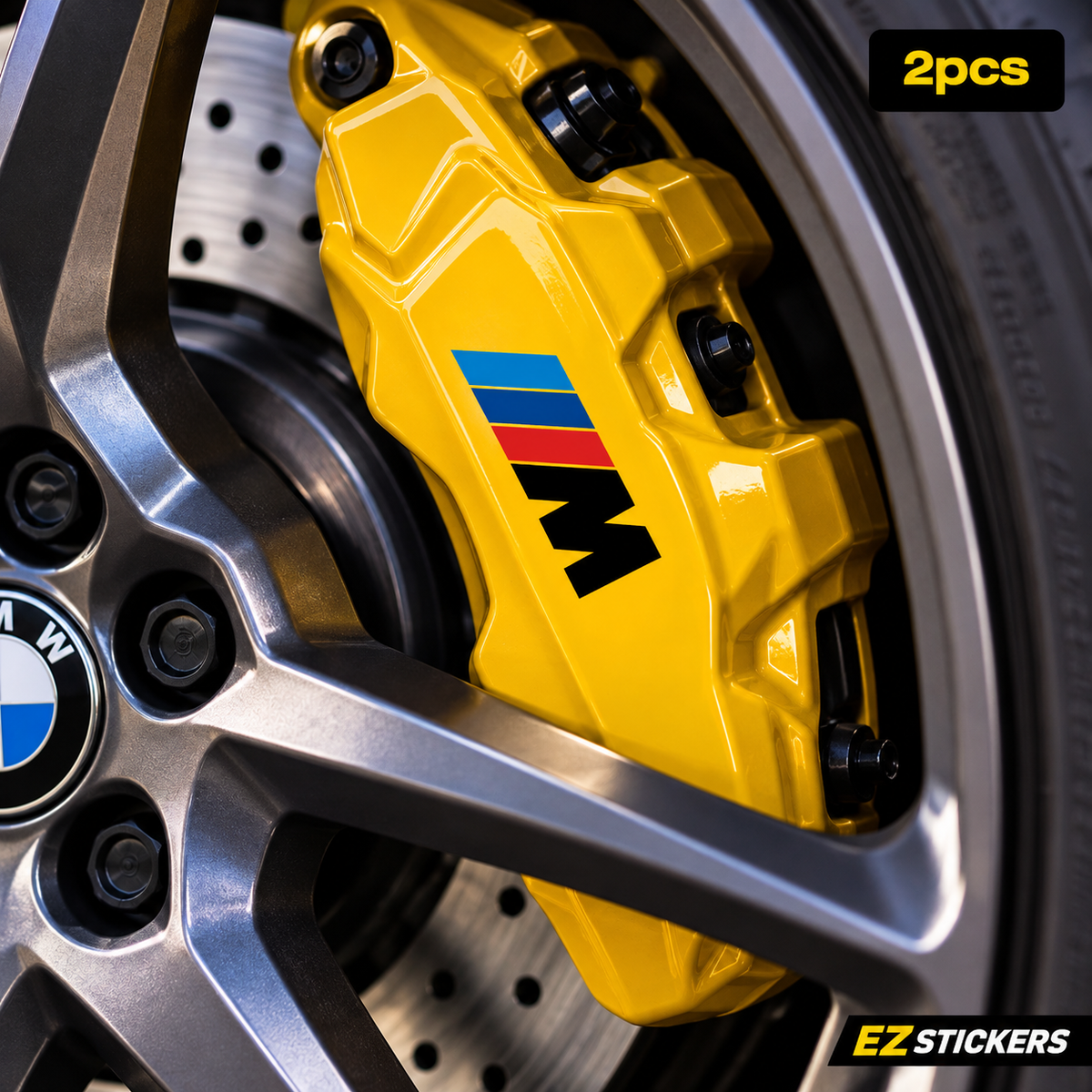 BMW M Brake Caliper Stickers | Vinyl Decal Set — EZSTICKERS reference-accurate product image