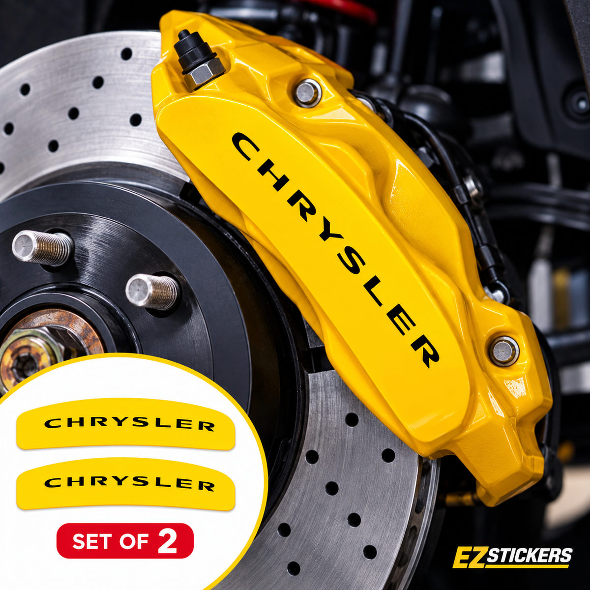 Chrysler Brake Caliper Decal [Set of 2] — EZSTICKERS reference-accurate product image