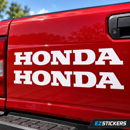 Honda 25" White Vinyl Decal | Large Die-Cut Sticker – Clearance — EZSTICKERS reference-accurate product image