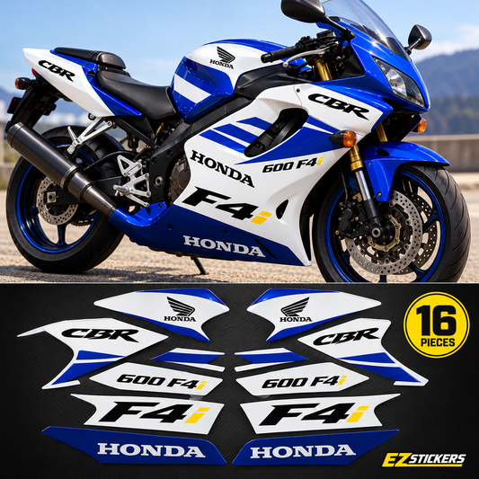 Honda CBR 600F4i Motorcycle Decals | Vinyl Sticker Set 1 — EZSTICKERS reference-accurate product image