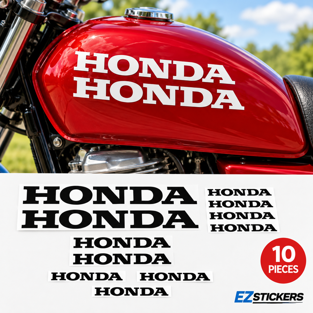 Honda Decals Vinyl Stickers Set 1 — EZSTICKERS reference-accurate product image
