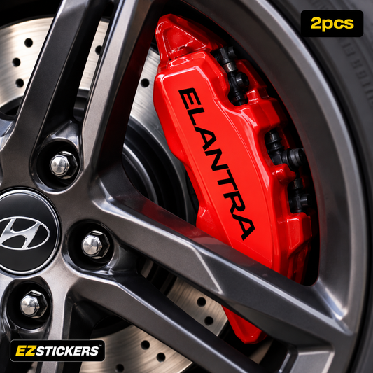 Hyundai Elantra Brake Caliper Stickers | Vinyl Decal Set — EZSTICKERS reference-accurate product image