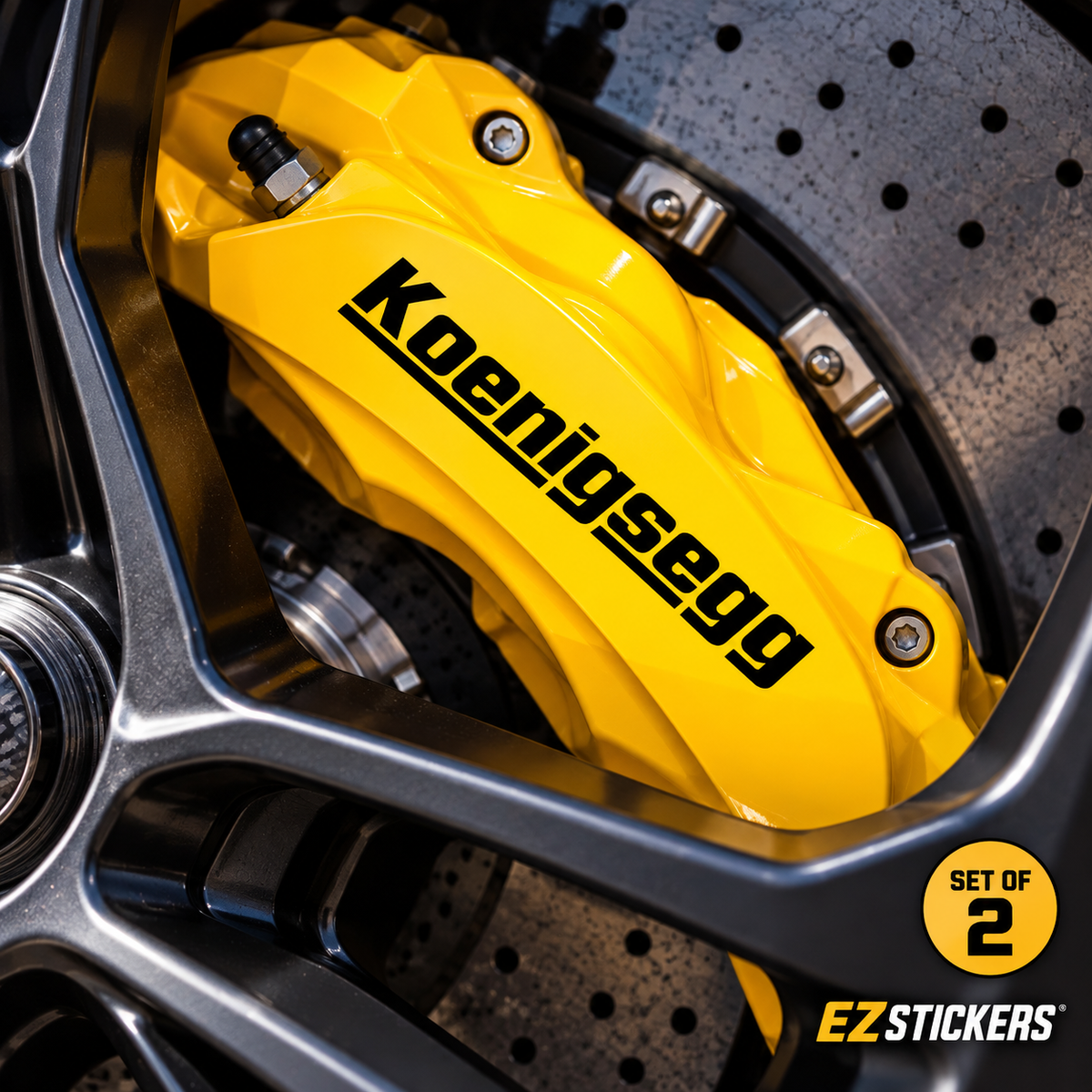 Koenigsegg Brake Caliper Decal [Set of 2] — EZSTICKERS reference-accurate product image