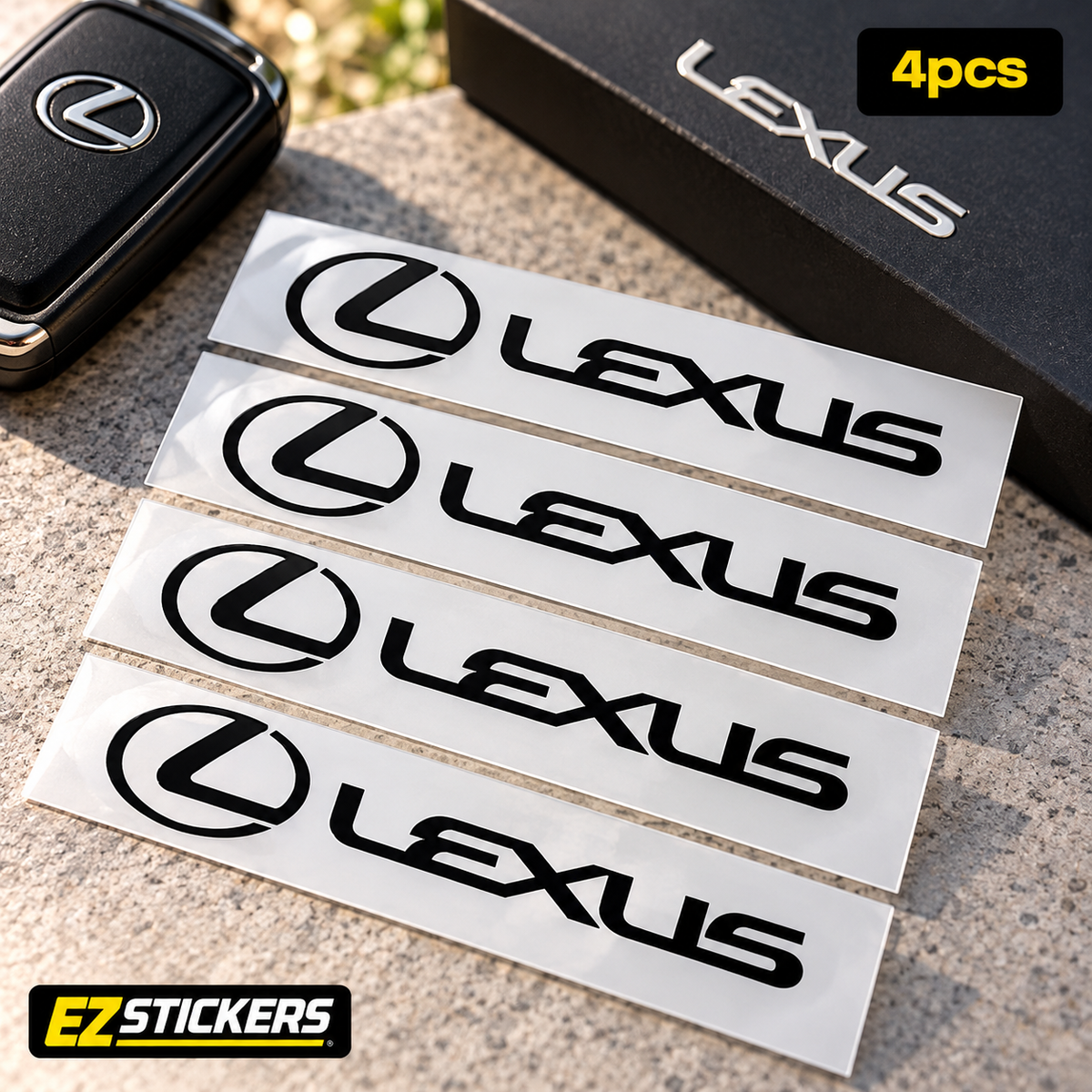Lexus Door Handle Decals | 4-Piece Vinyl Sticker Set — EZSTICKERS reference-accurate product image
