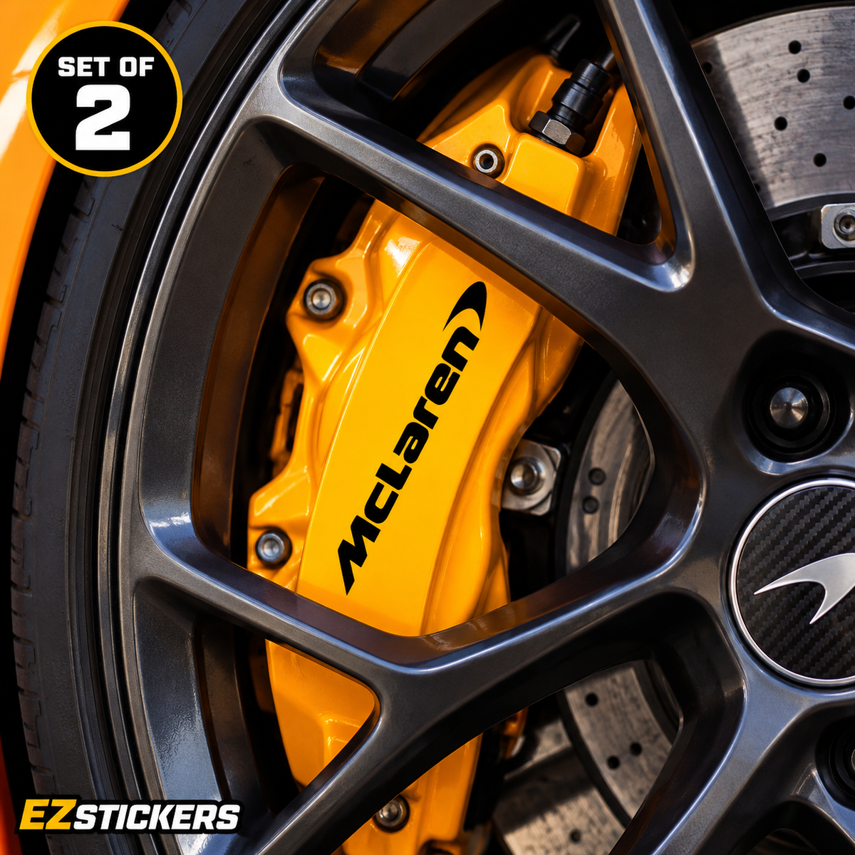 McLaren Brake Caliper Decal [Set of 2] — EZSTICKERS reference-accurate product image