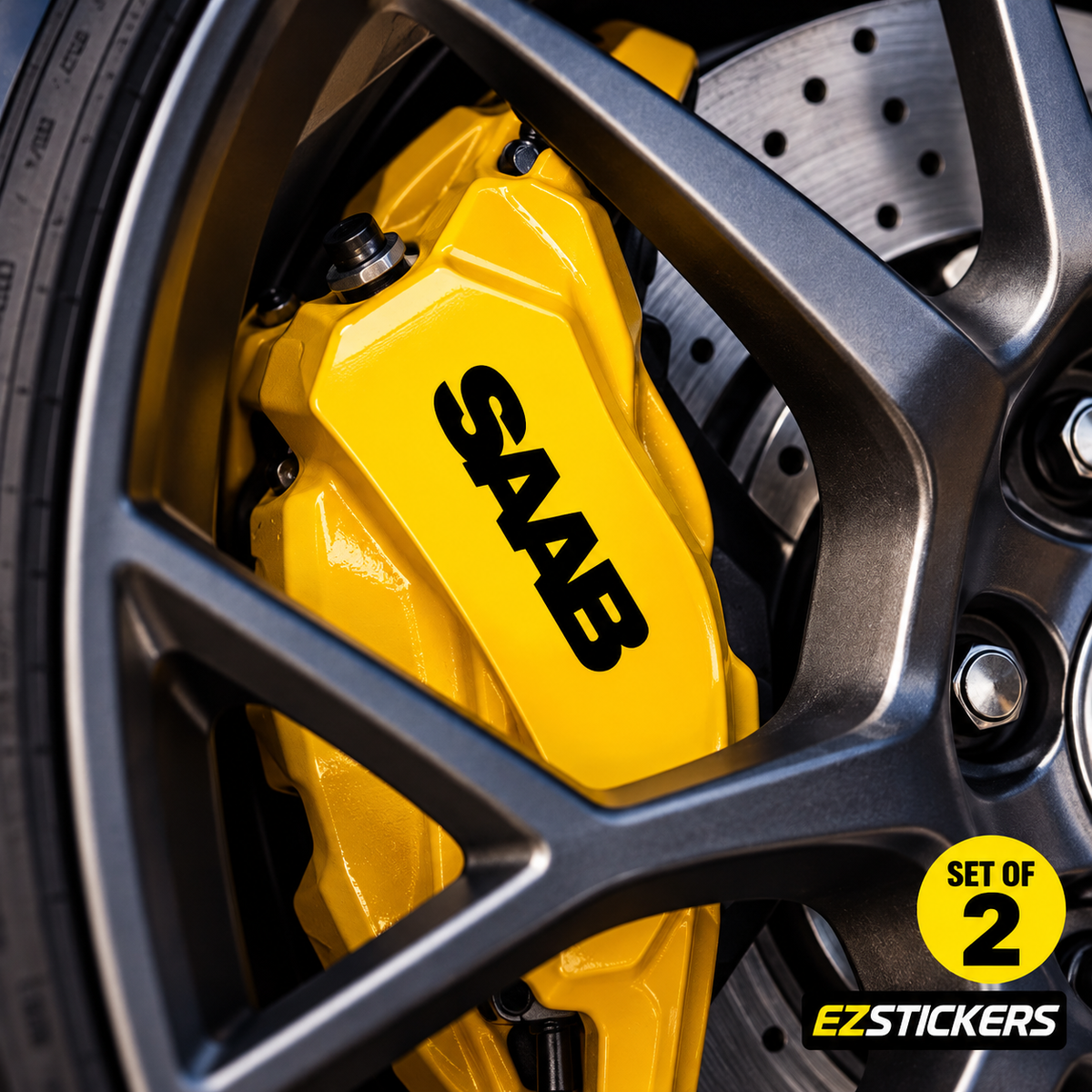 SAAB Brake Caliper Decal [Set of 2] — EZSTICKERS reference-accurate product image