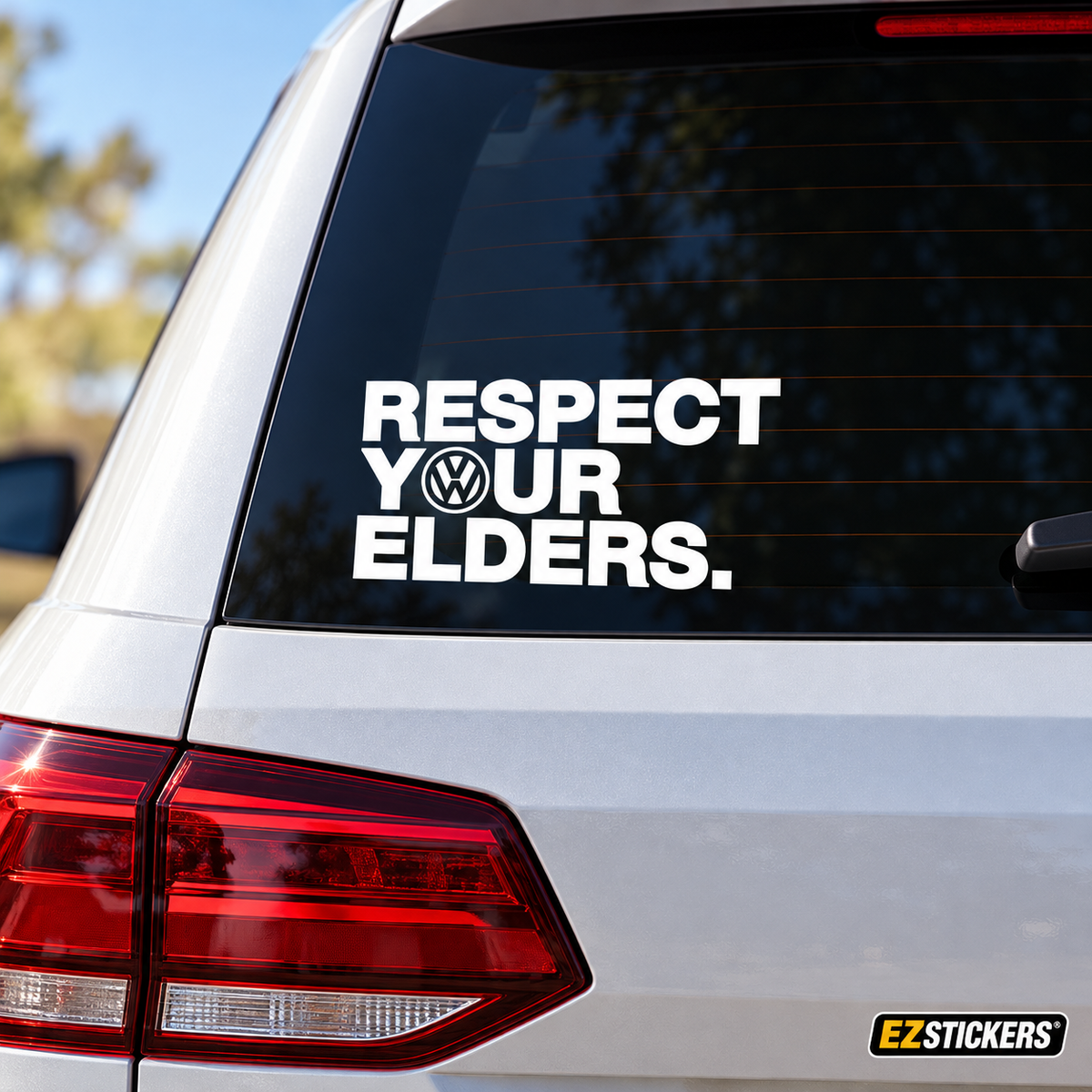 Respect Your Elders Volkswagen Vinyl Decal – VW Car Sticker — EZSTICKERS reference-accurate product image