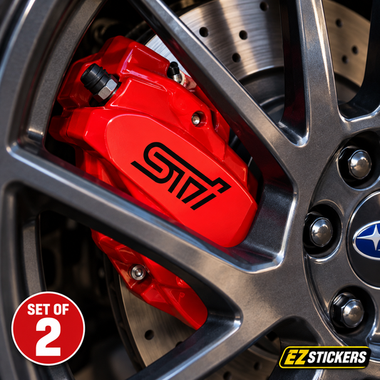 Subaru STI Brake Caliper Decal [Set of 2] — EZSTICKERS reference-accurate product image