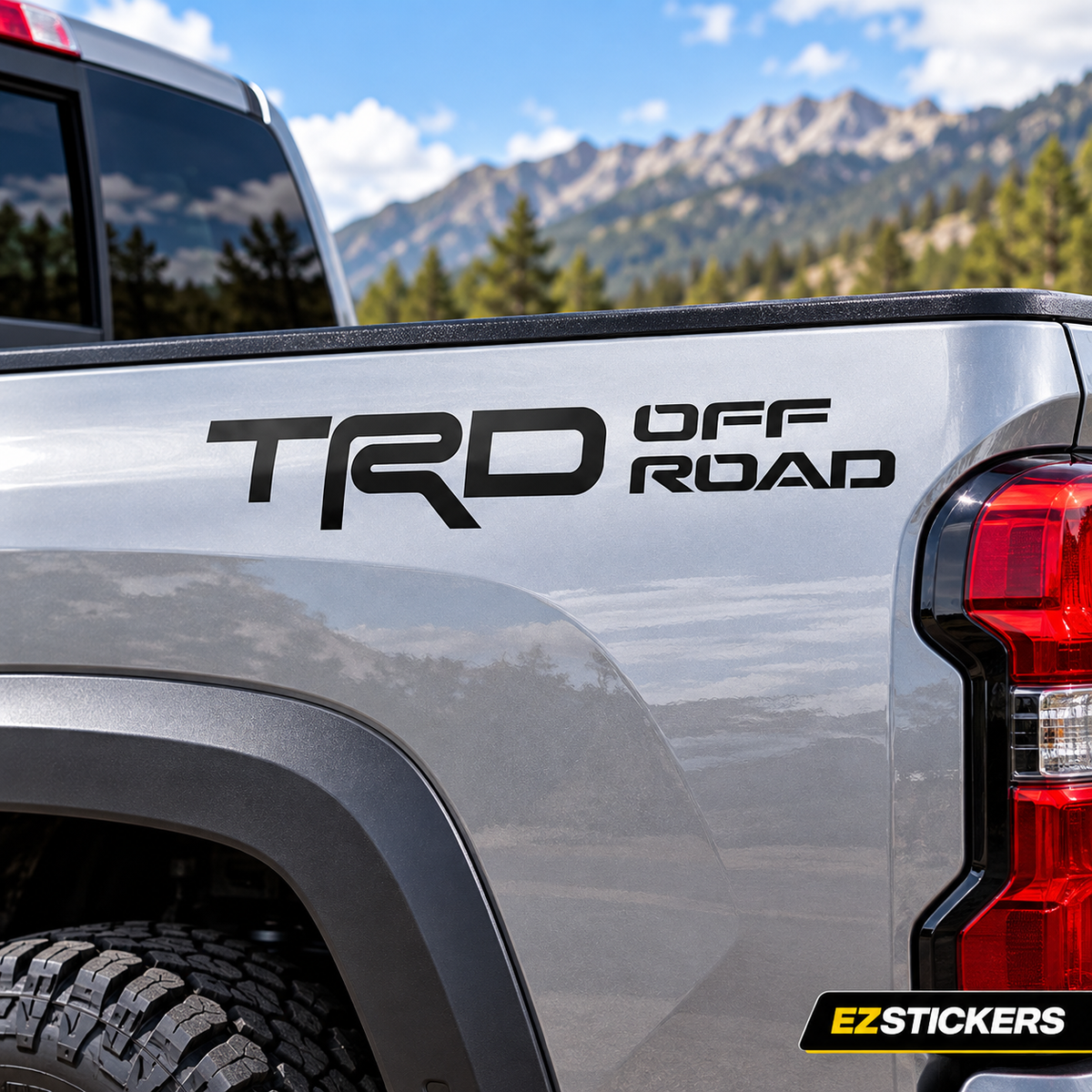 Toyota TRD Off Road Truck Bed Decals | Vinyl Sticker Set — EZSTICKERS reference-accurate product image
