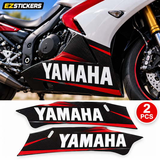 2pcs Vinyl Lettering Decals Sticker Kit Fits Yamaha Motorcycles — EZSTICKERS reference-accurate product image