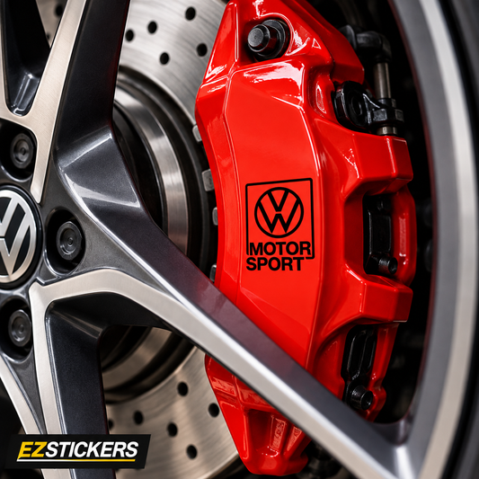 VW Motorsport Brake Caliper Stickers | Vinyl Decal Set — EZSTICKERS reference-accurate product image