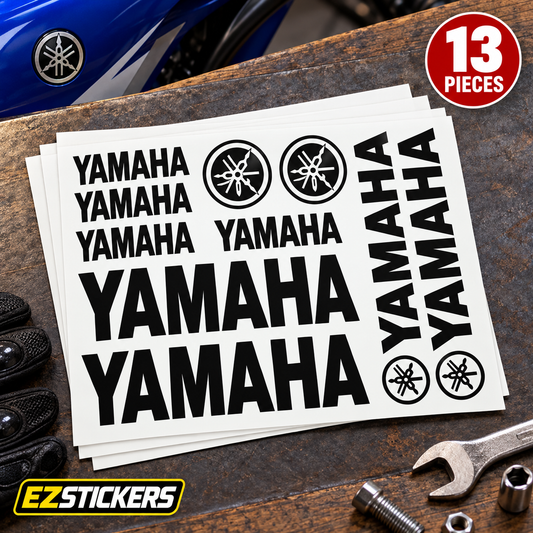 Decals Vinyl Sticker Graphics Kit Fits Yamaha Motorcycles — EZSTICKERS reference-accurate product image